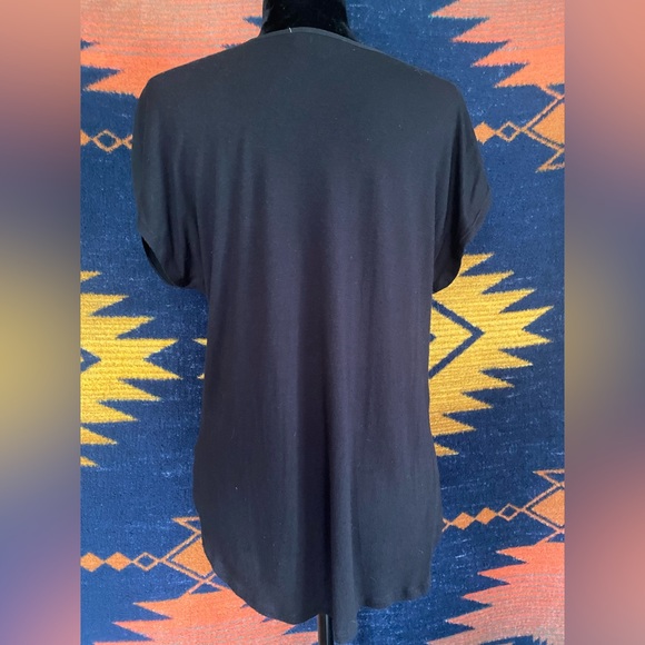 Philosophy Cotton Blend Blouse Sheer Front solid Back V Neck Sleeveless. Size XS - Picture 4 of 8